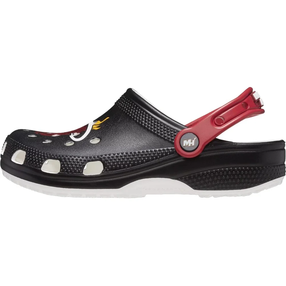 Crocs Adult NBA Miami Heat Classic Clog Black Red Men's Size 13 / Women's 15